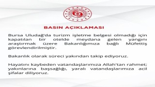 İşletme belgesi olmadığı için kapatılan oteldeki yangınla ilgili müfettiş görevlendirildi