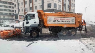 Kar yine yağdı,Talasta kış çalışmalar yeniden başladı