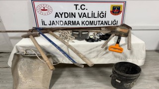 Karacasuda kaçak kazıya suçüstü