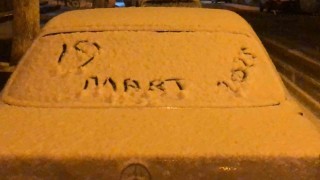 Karsa Mart ayında lapa lapa kar yağdı