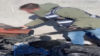 Karsta hurdalıktan uzun namlulu silah çıktı