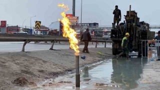 Kartepede yer altından yine gaz çıktı, ekipler kontrollü olarak yaktı
