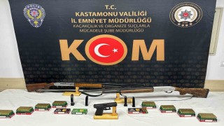 Kastamonuda 3 adet silah ele geçirildi: 2 gözaltı