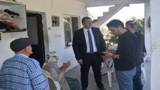 Kaymakam Yakuta, yangında mağdur olan vatandaşla görüştü