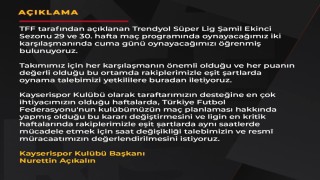 Kayserispor, Hatayspor maçının saatinde değişiklik istedi