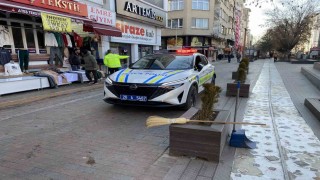 Kent merkezinde bir garip bisiklet kazası