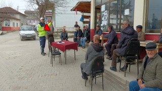 Kırklarelinde traktör sürücüleri bilgilendirildi