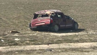 Konyada hafif ticari araç takla attı: 5 yaralı
