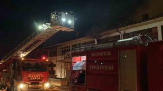 Konyada matbaada yangın paniği