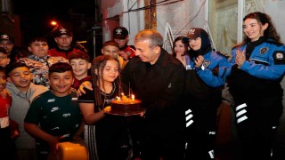 Küçük kıza emniyetten doğum günü sürprizi