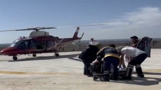 Kuluda kalp krizi geçiren hasta için helikopter ambulans havalandı