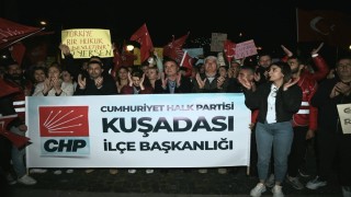 Kuşadasında demokrasi ve dayanışma yürüyüşü