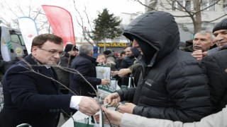 Kütahyada vatandaşlara ücretsiz fidan dağıtıldı