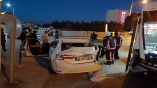 Malatyada trambüs ile otomobil çarpıştı: 5 yaralı