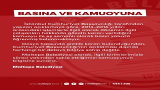 Maltepe Belediyesinden operasyon açıklaması