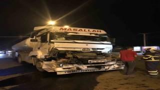 Mardinde tır ile tanker çarpıştı: 1 yaralı
