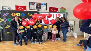 Menteşede minik öğrencilere 112 farkındalık eğitimi verildi