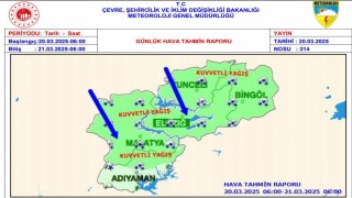 Meteorolojiden Elazığ için kuvvetli yağış ve rüzgar uyarısı