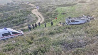 Milasta diyaliz aracı uçuruma yuvarlandı: 1 ölü