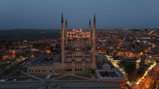 Mimar Sinanın şaheseri Selimiye Camisinin mahyası Yunanistan ve Bulgaristandan görünüyor