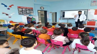 Minik öğrencilere sağlıklı beslenme anlatıldı