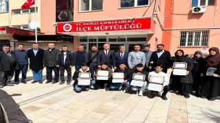 Nazillide hafızlık eğitimini tamamlayan öğrencilere belgeleri takdim edildi