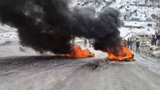 Niğdede Maden köyünde işçi eylemi