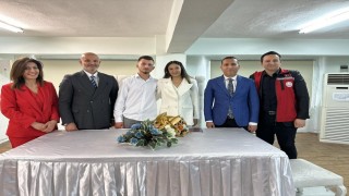 Ortacada evlilik kredisinden faydalanan ilk çiftin nikahı kıyıldı