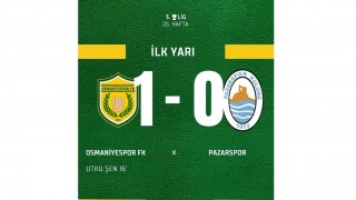Osmaniyespor FK, Pazarspor Karşısında İlk Yarıyı Önde Tamamladı