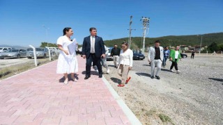 Pamucakta, eski moloz alanında başlatılan çevre düzenlemeleri sürüyor