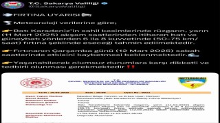 Sakaryanın sahil kesimleri için fırtına uyarısı