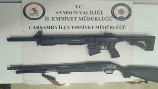 Samsunda açık alanda tüfekle ateş açtığı anlar sosyal medyada yayınlanan şahıs yakalandı