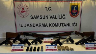 Samsunda jandarmadan kaçak silah operasyonu