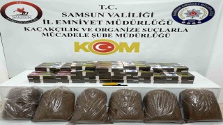 Samsunda kaçak tütün ve makaron operasyonu