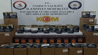 Samsunda kaçak tütün ve nargile kömürü ele geçirildi
