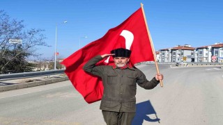Şehitler için çıktığı yürüyüşte Keşana ulaştı