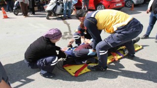 Serikte motokuryeler çarpıştı: 1 yaralı