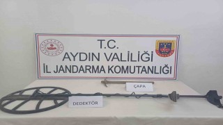 Sultanhisarda kaçak kazıya jandarma baskını