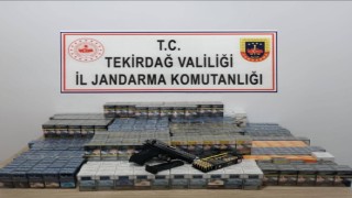 Tekirdağda jandarmadan kaçak tütün ve silah operasyonu