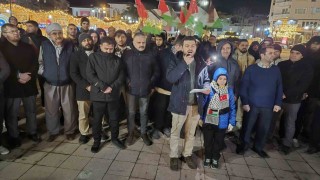 Tekirdağda vatandaşlar Gazze için toplandı