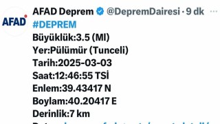 Tuncelide korkutan deprem