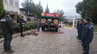 Yerkesikte Jandarma personeline yangın önleme ve söndürme eğitimi verildi