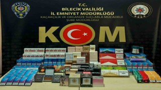 Yüzlerce paket kaçak sigara ve parfüm ele geçirildi