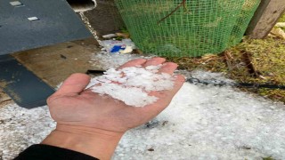 Adıyamanın Samsat ilçesinde dolu sürprizi