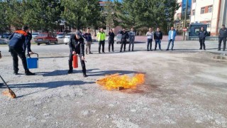 AFADdan polis ekiplerine yangın eğitimi