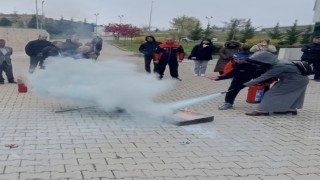 AFADtan kurum personellerine uygulamalı yangın eğitimi