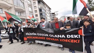 Ahlatta Gazzeye destek yürüyüşü düzenlendi