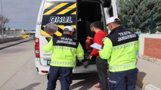 Aksarayda okul servisleri jandarma denetiminde
