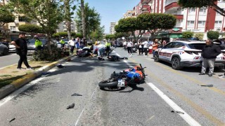 Alanyada motosikletler çarpıştı: 2 yaralı