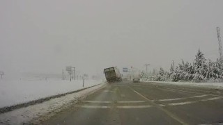 Amasyada yürekleri ağza getiren anlar kamerada